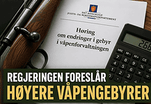 Regjeringen foreslår høyere våpengebyrer høyere gebyrer for våpen